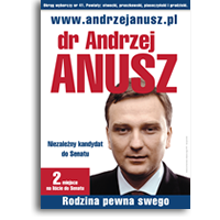 materiały wyborcze Andrzeja Anusza